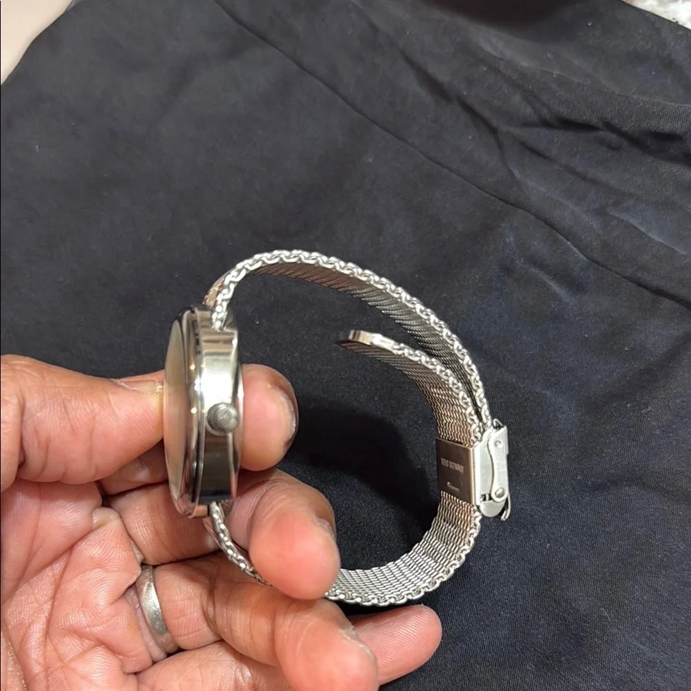 Silver Mesh Strap Watch